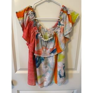 Anthropologie Meadow Rue Off-The-Shoulder Crop Top